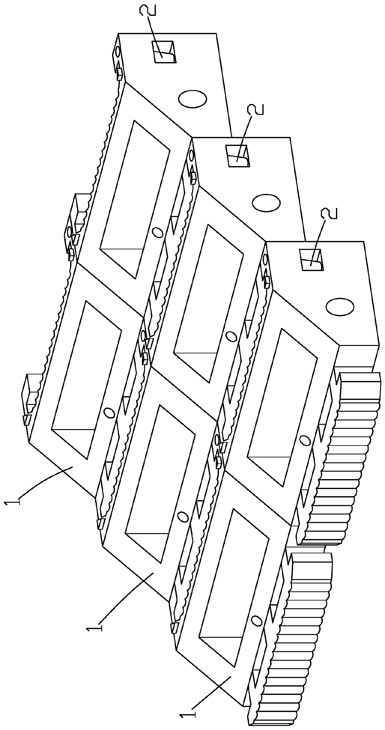 Novel riverway ecological slope protection structure and slope protection method thereof