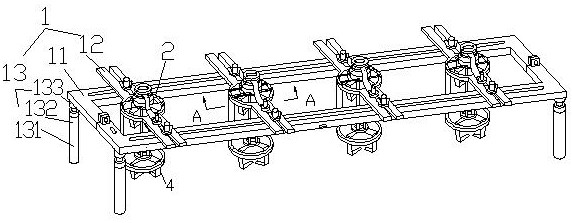 A positioning mold for pre-embedded steel bars