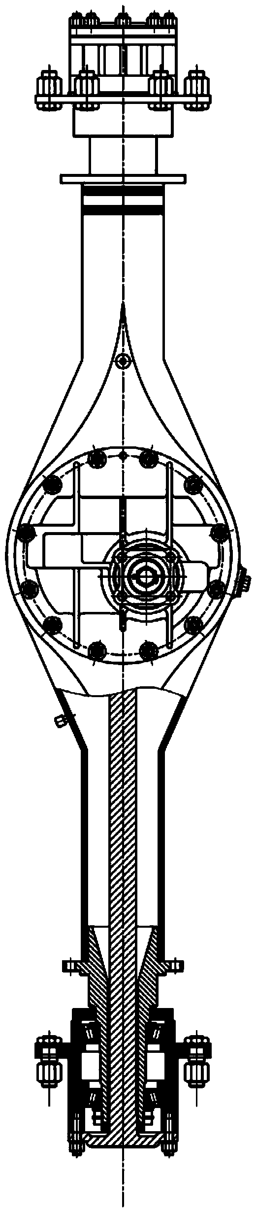 Driving axle of crawler loader