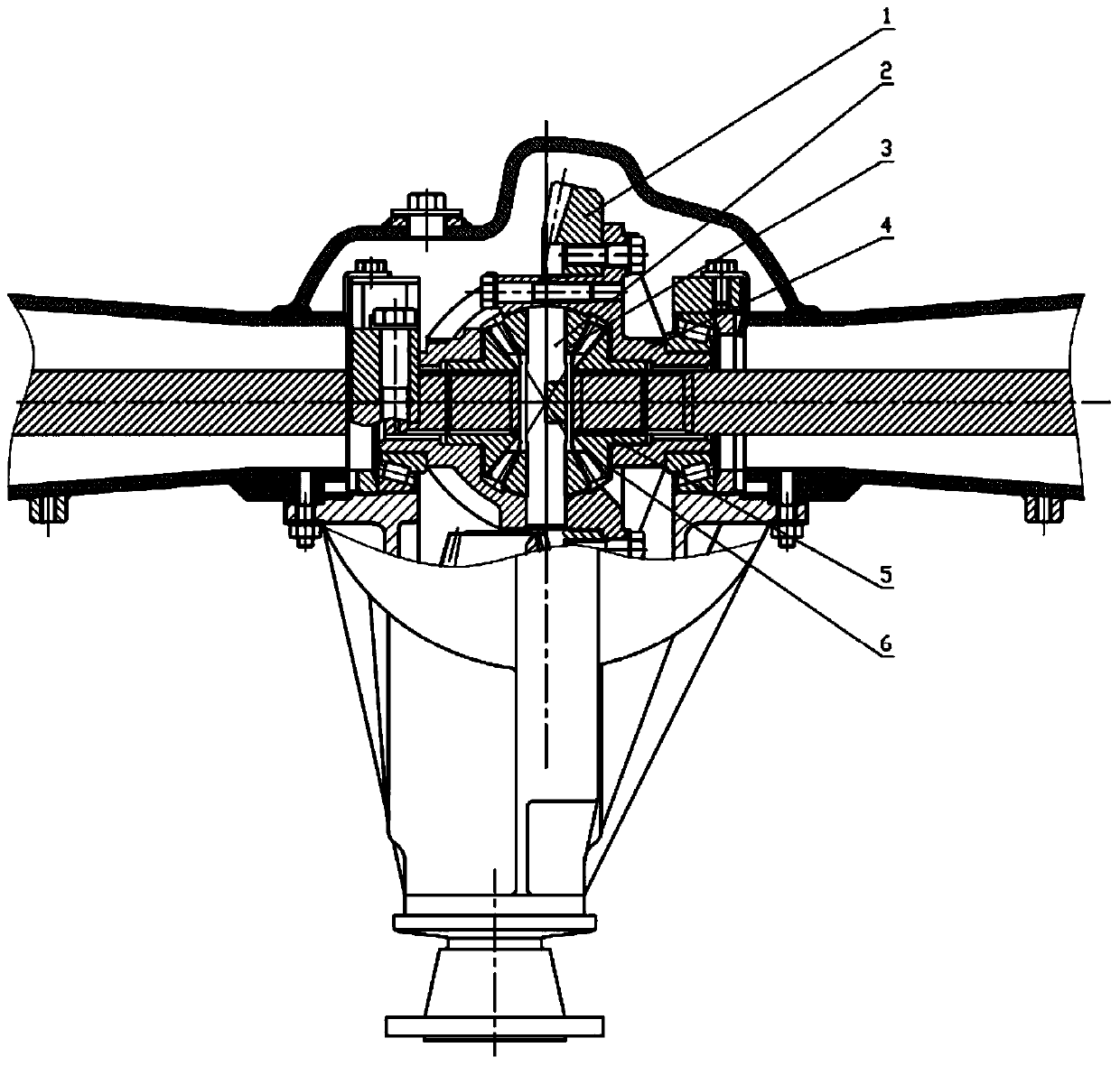 Driving axle of crawler loader