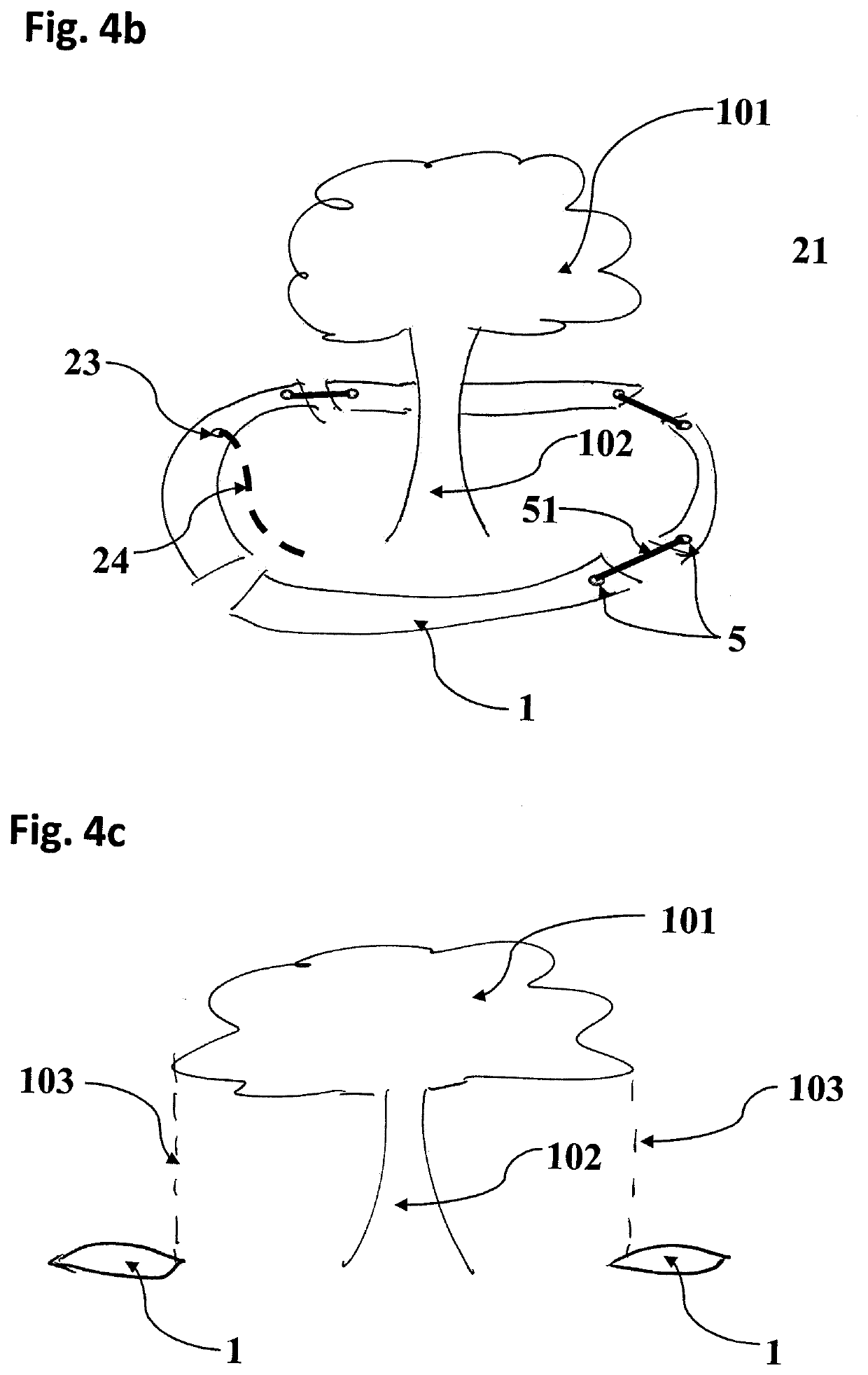 Irrigation bag and bag assembly for irrigation of primarily fully-grown, mature and veteran trees and method of tree irrigation