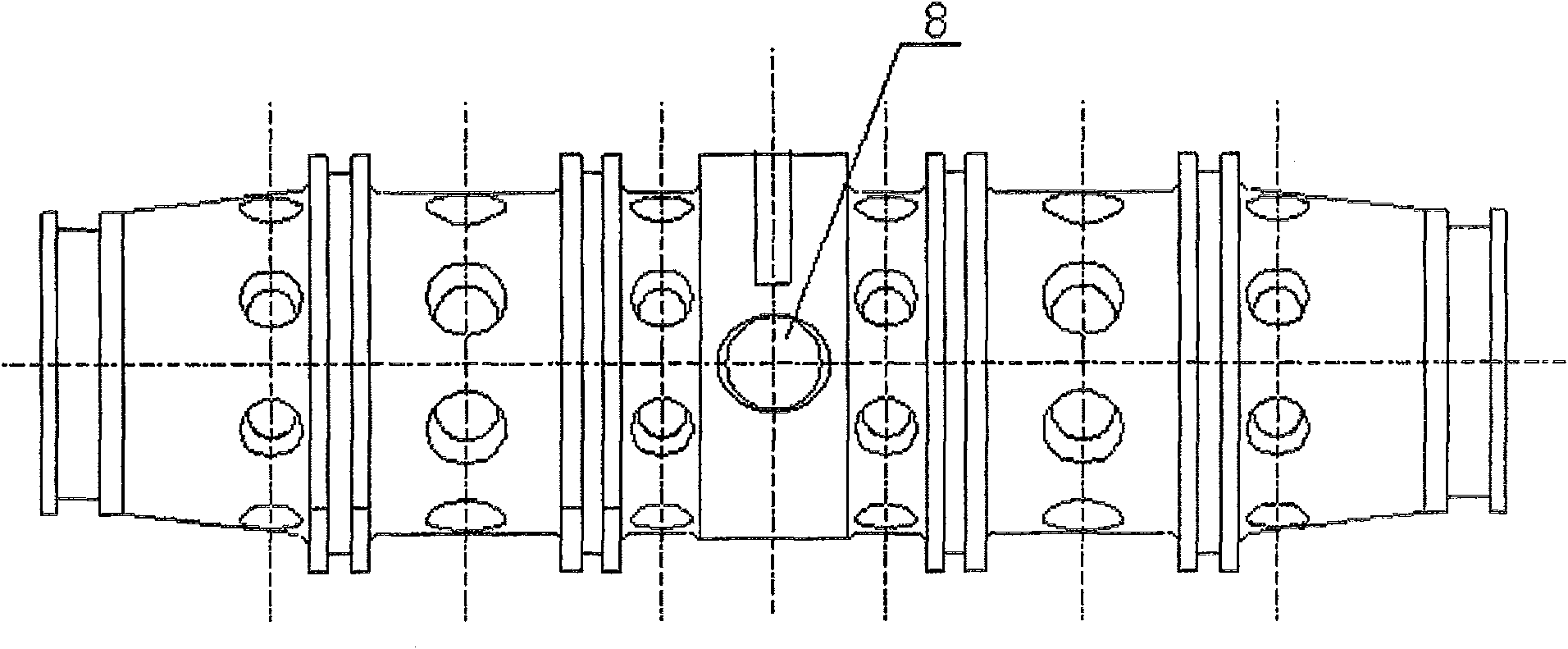 Clamp for machining through hole on valve housing of electro-hydraulic servo valve