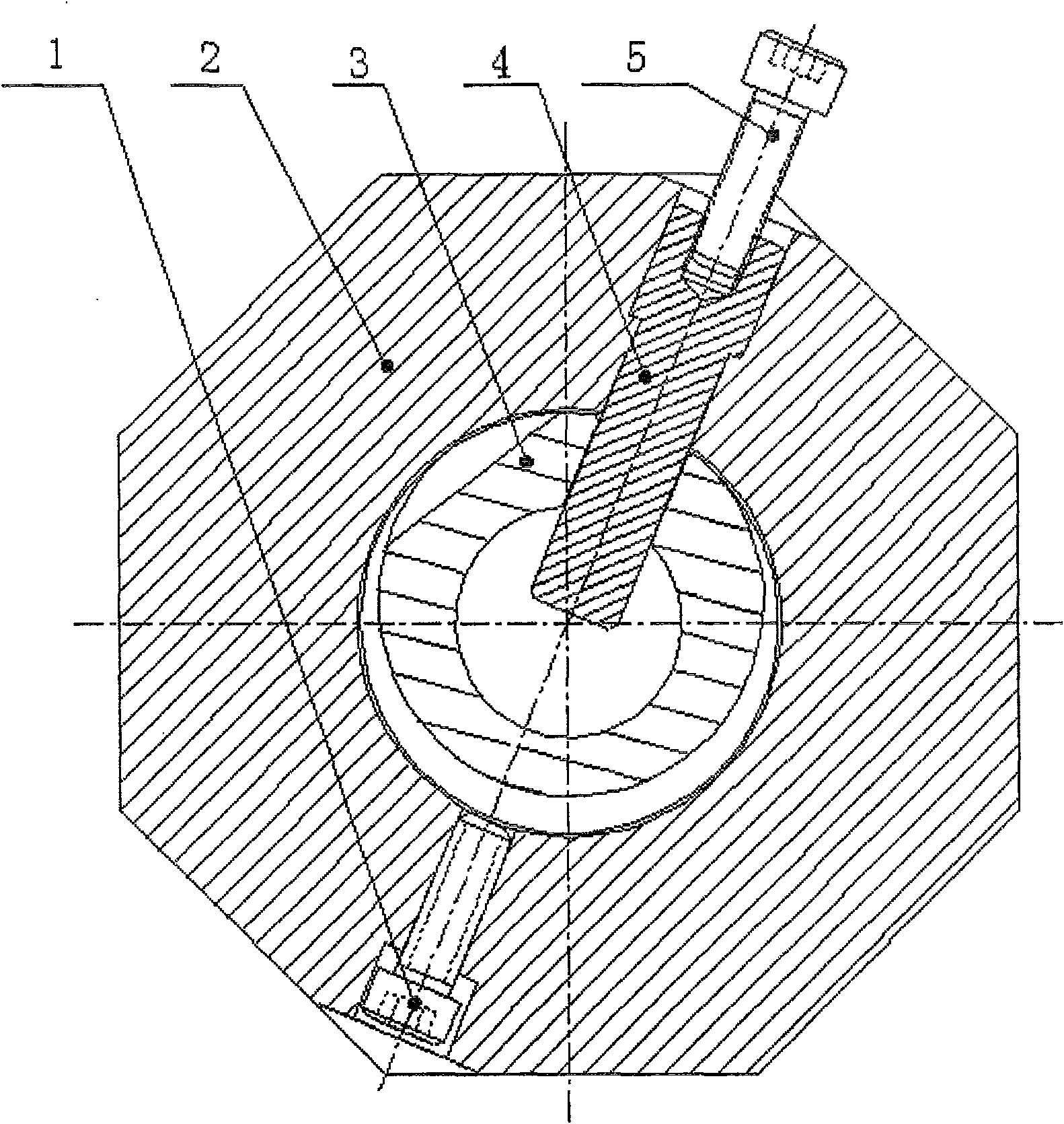 Clamp for machining through hole on valve housing of electro-hydraulic servo valve