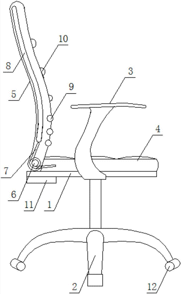 Intelligent office chair for waist health care