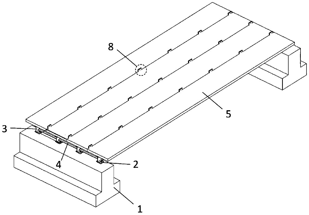 Modular steel-concrete composite bridge model and method for bridge damage identification test