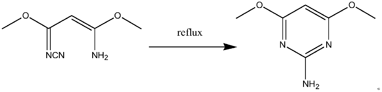 Synthetic method of 2-amino-4,6-dimethoxypyrimidine