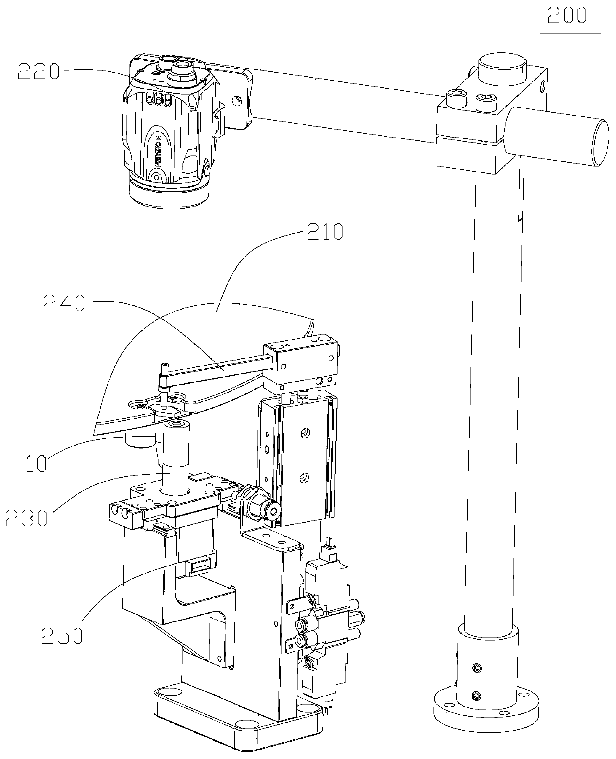 Rotary labeling mechanism and labeling and ink-jet printing machine with same