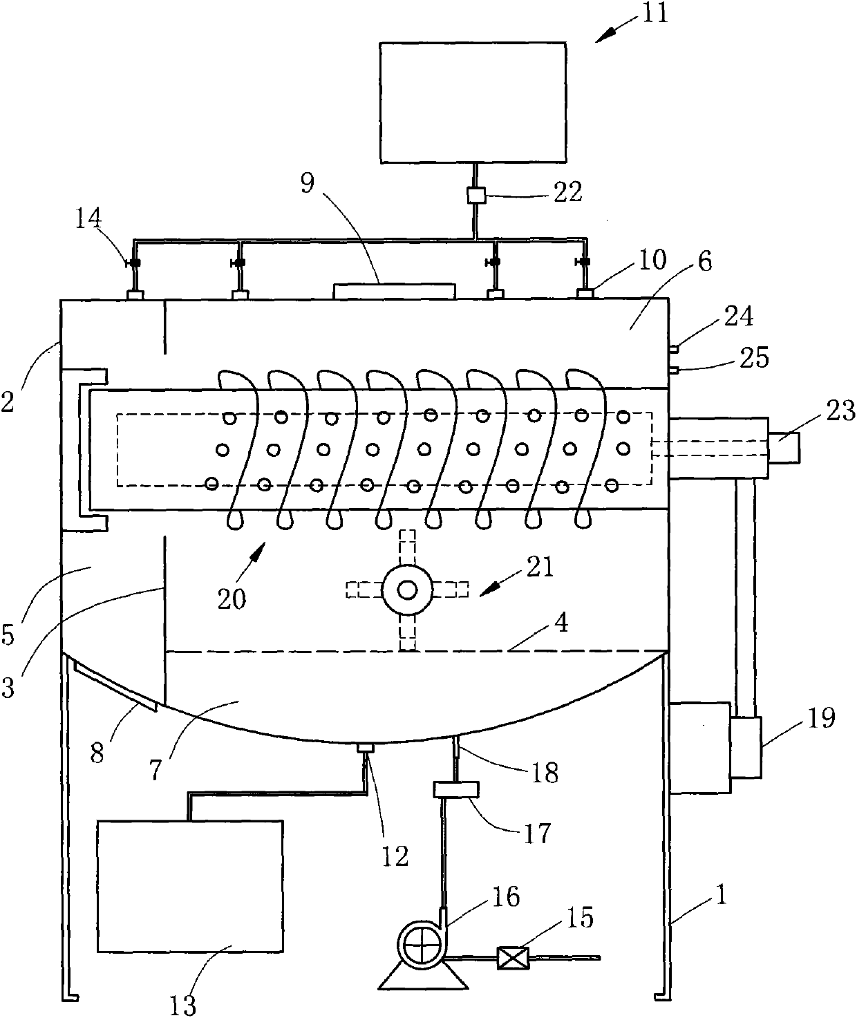 An organic waste composting device