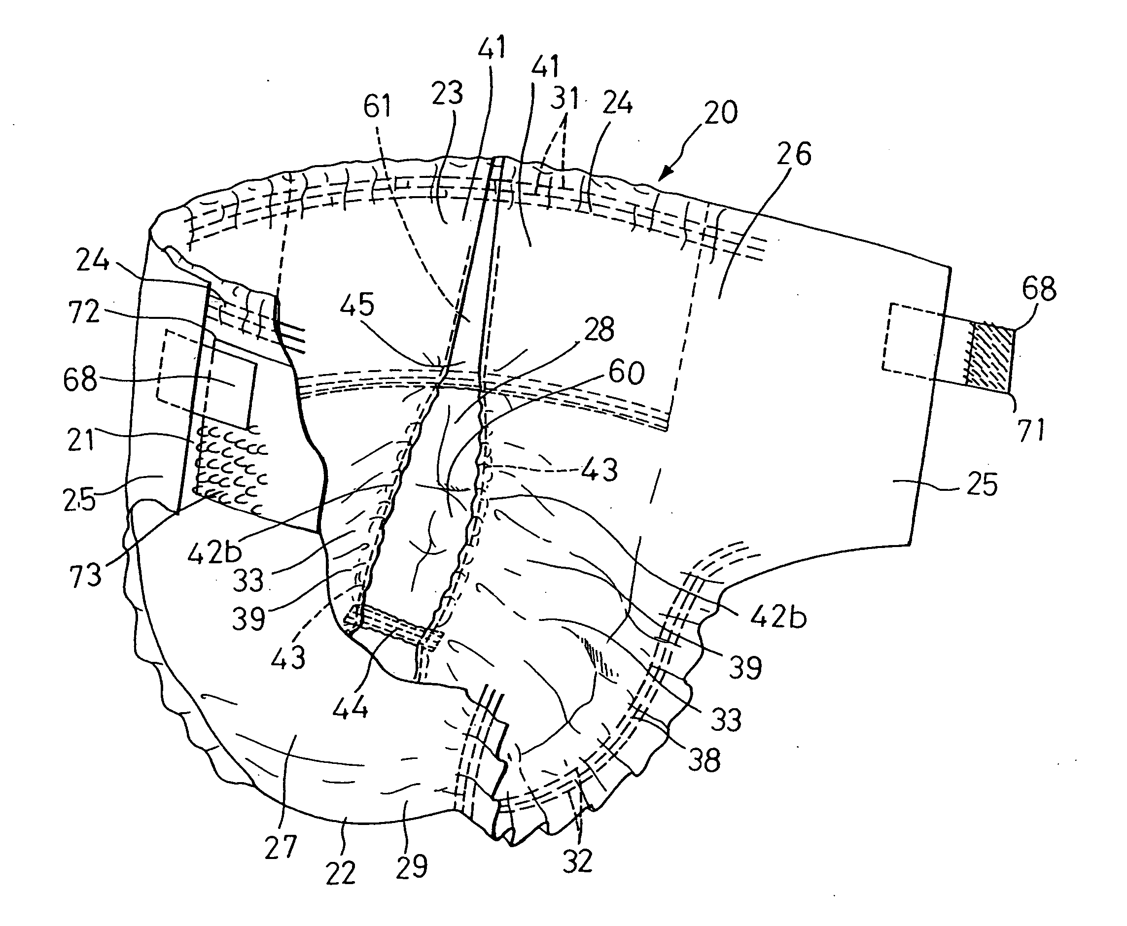 Disposable wearing article