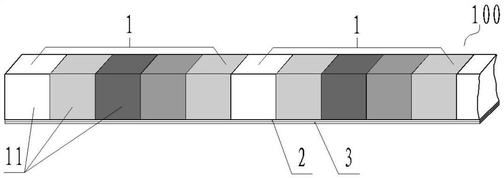 Marking card for marking position of metallographic inlay sample and use method of marking card