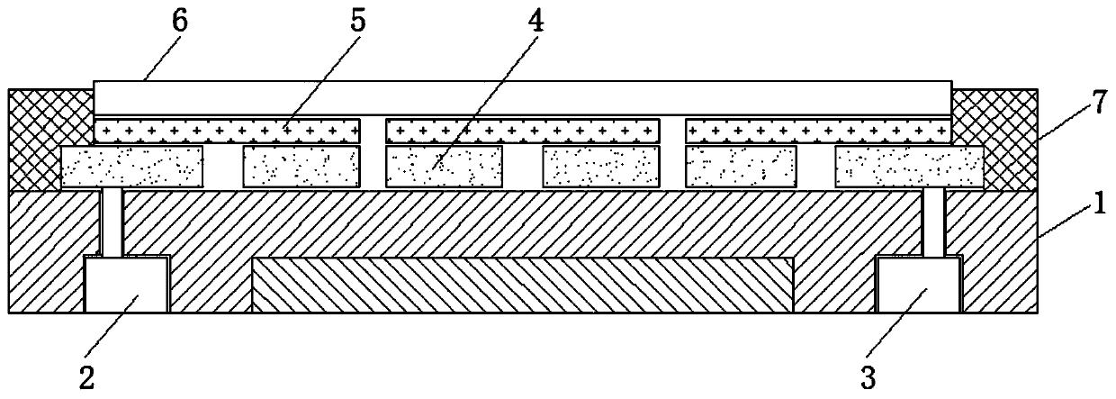 Vehicle LED light source based on ceramic fluorescent piece packaging and packaging process of vehicle LED light source