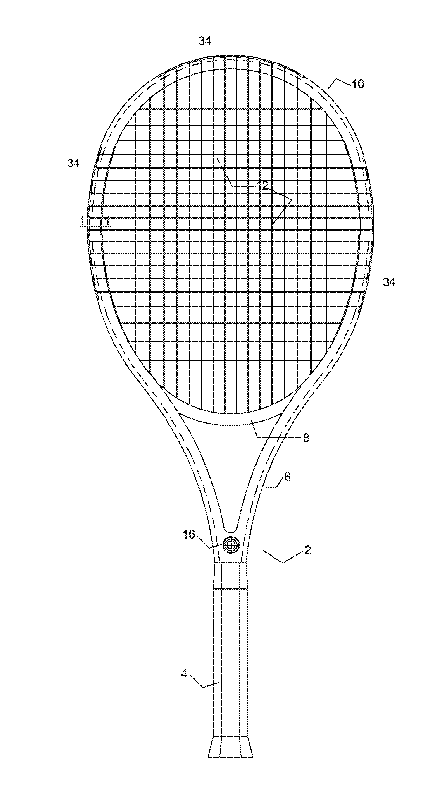 System and Method for a Game Racquet Including a Grommet Actuator