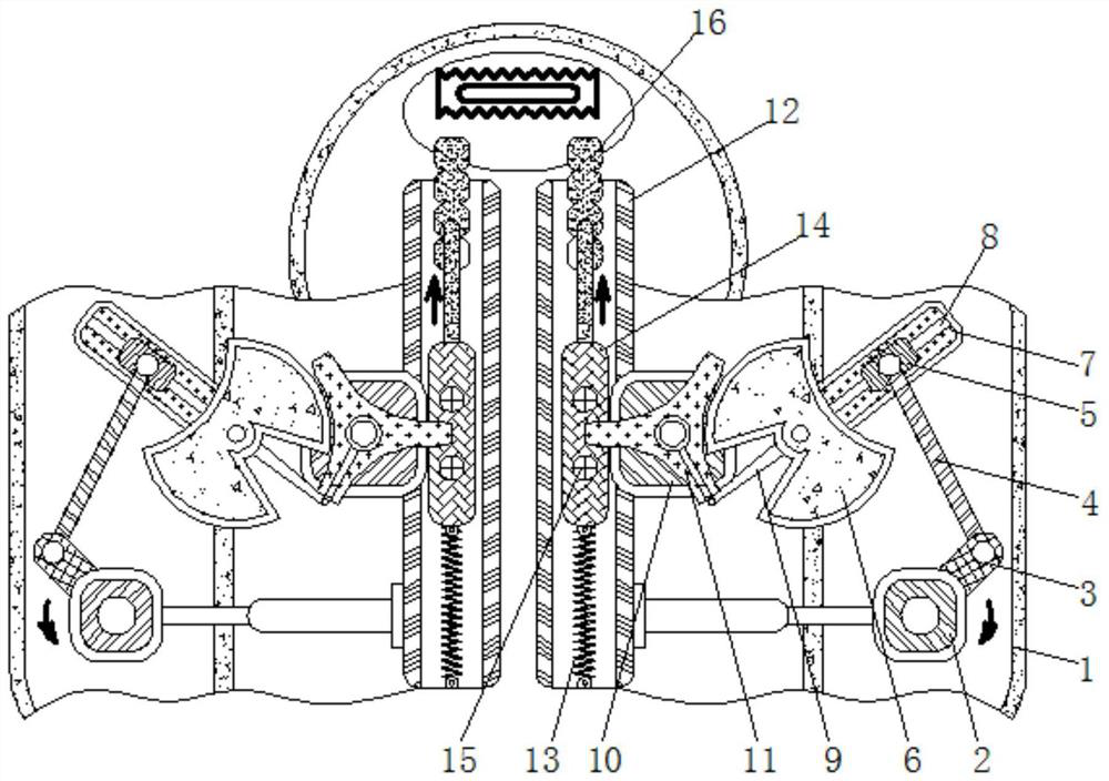 Buffering anti-pinch device used during material collection of stamping die