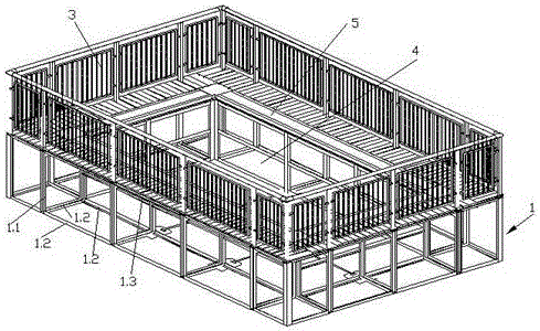 Novel dismounting type swimming pool