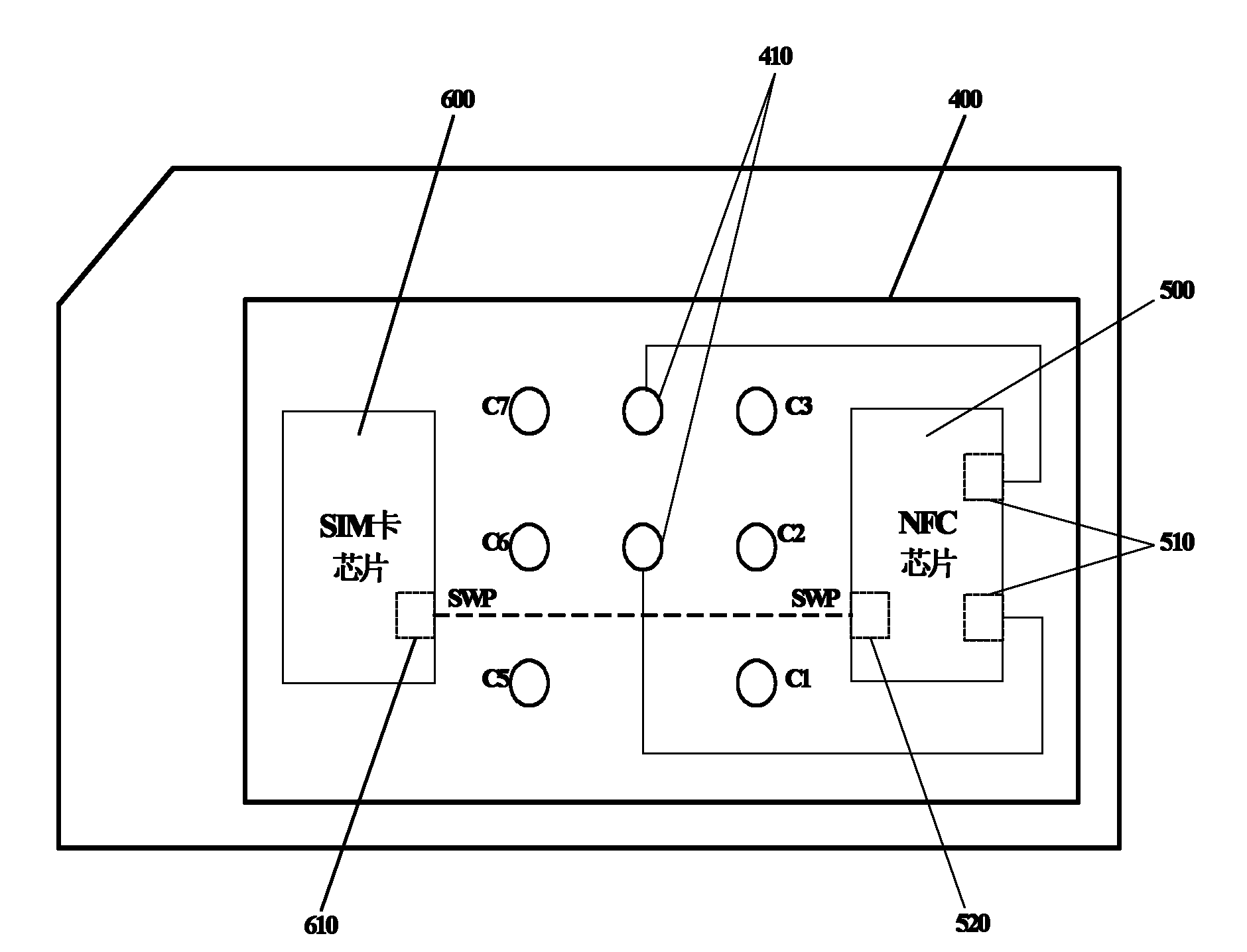 Telecom intelligent card for realizing near field communication (NFC) function