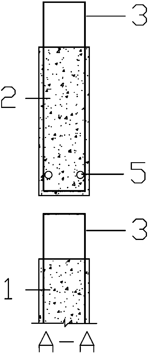 Ring rib pin tenon connection structure of concrete member and construction method thereof