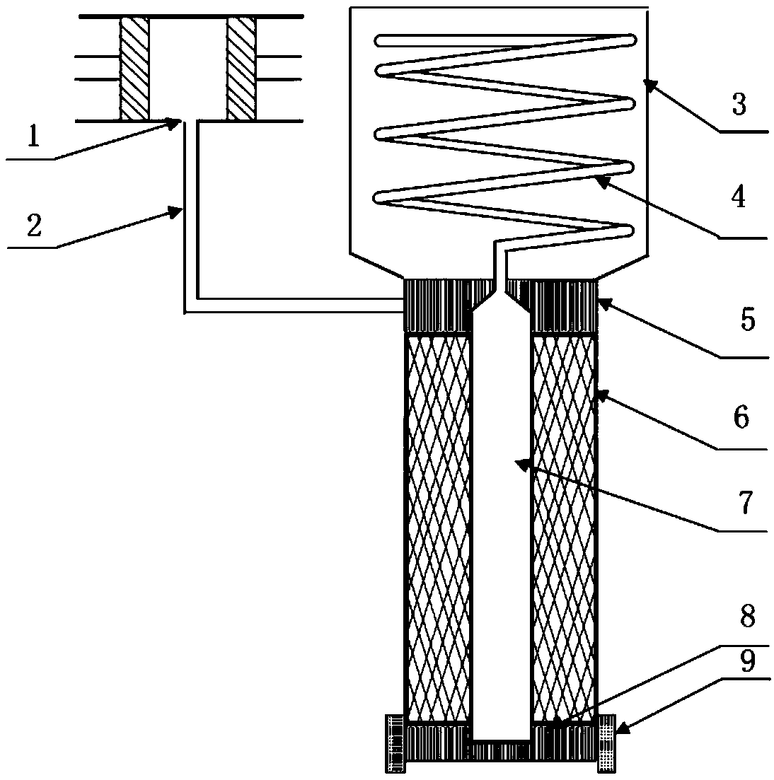 Low temperature refrigeration system provided with adsorption device and used for cooling space probe