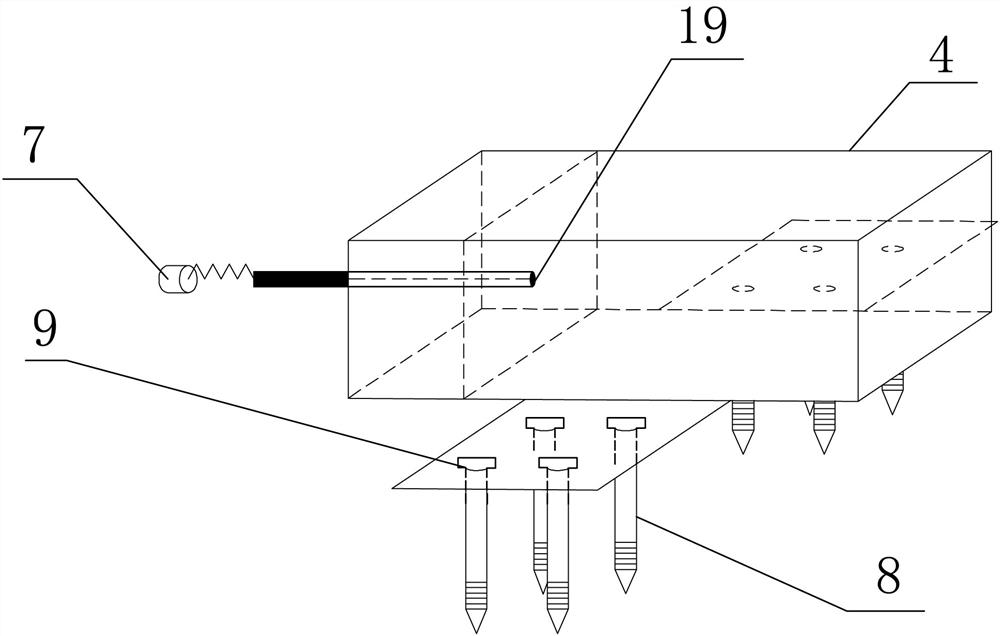 An in-situ testing device and method for testing rock sample shear strength and long-term creep deformation