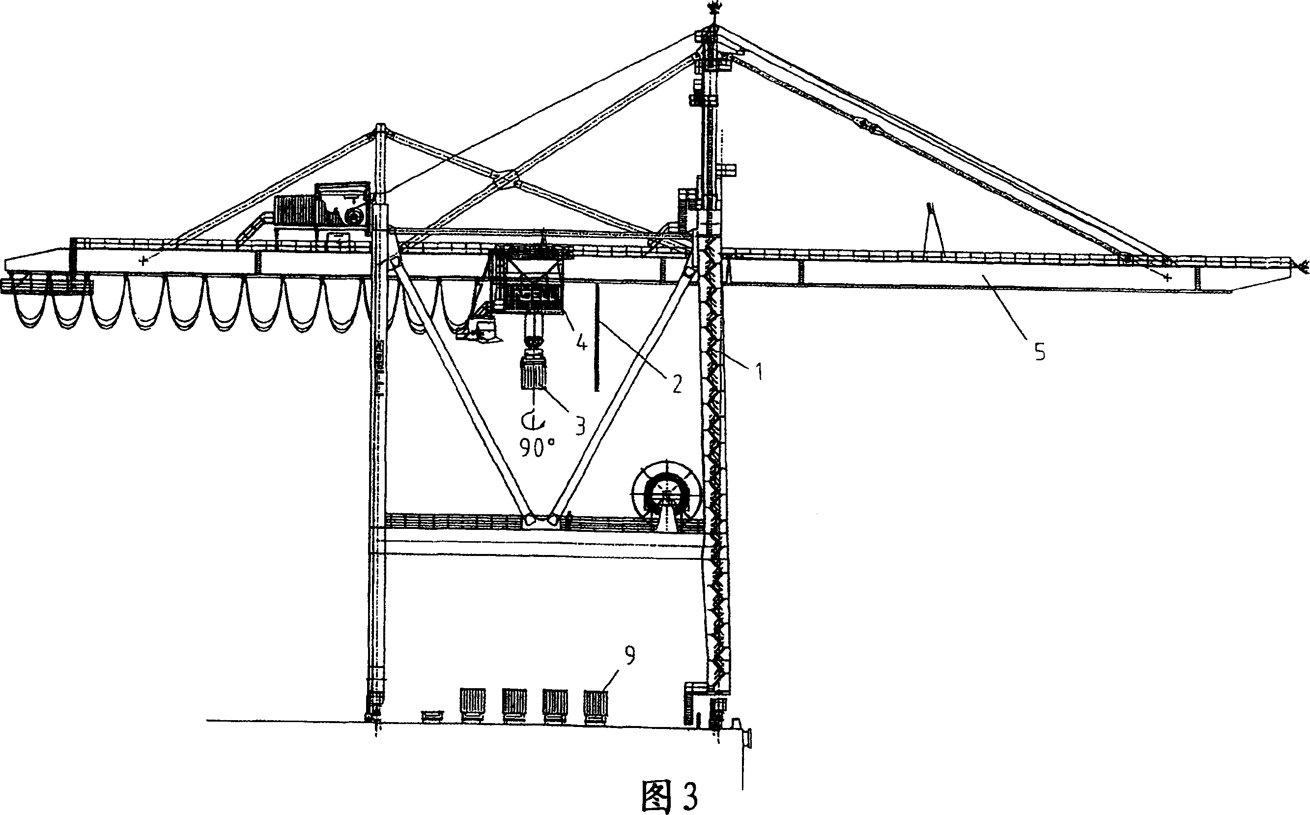 Device and method for the contactless load control of crane systems