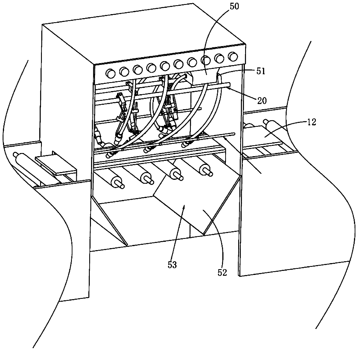 Automatic sand blasting device and method for planar target material