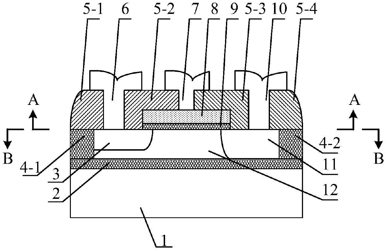 Silicon on insulator (SOI) process-based back gate drain/source semi-floating front gate P type metal-oxide-semiconductor field effect transistor (P-MOSFET) radio frequency switch zero loss device