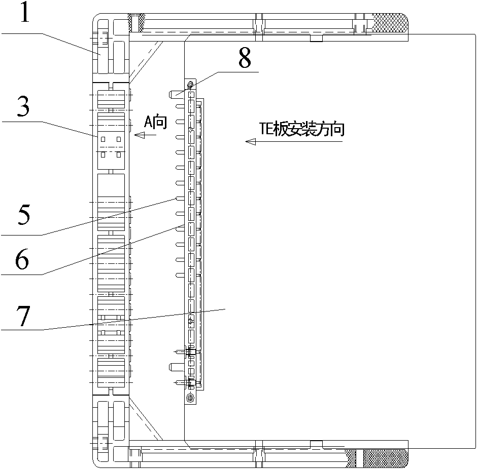 Slot type connector for high potential trigger plate