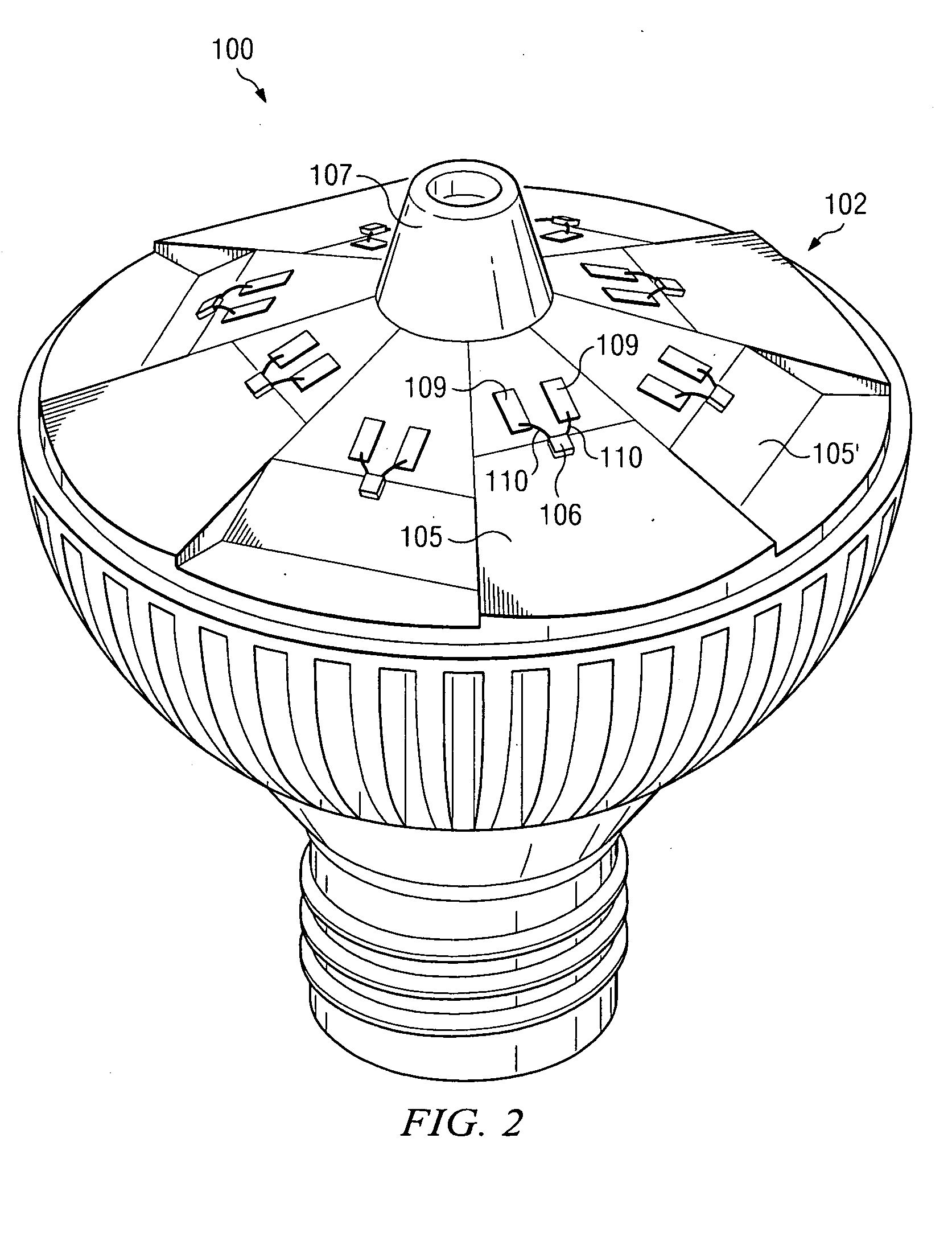 Wide-angle LED lighting lamp with high heat-dissipation efficiency and uniform illumination