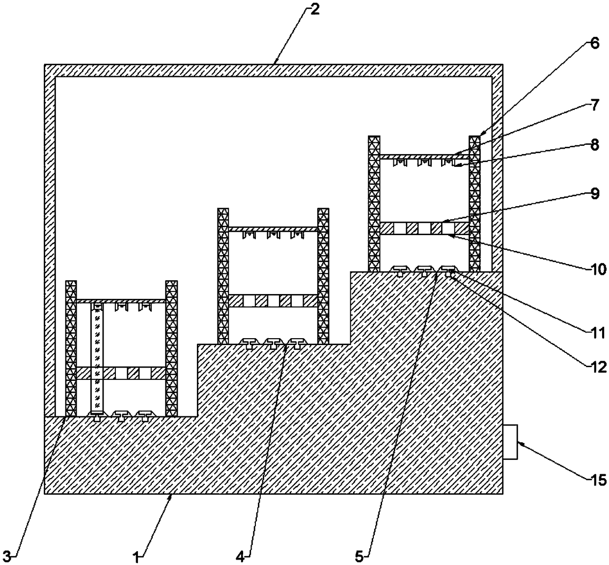 Reagent tube placing device for biotechnology