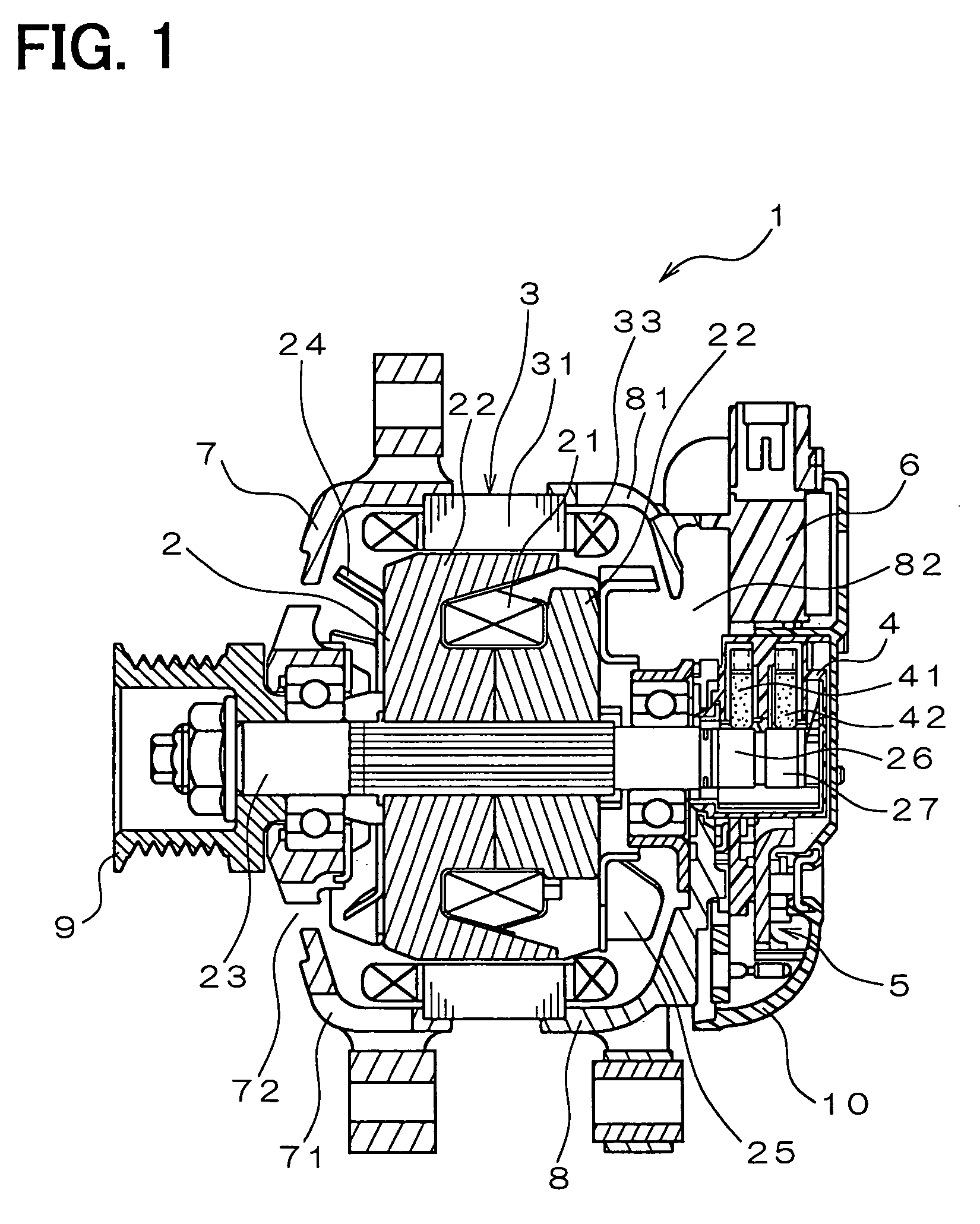 AC generator for vehicle having rectifying unit