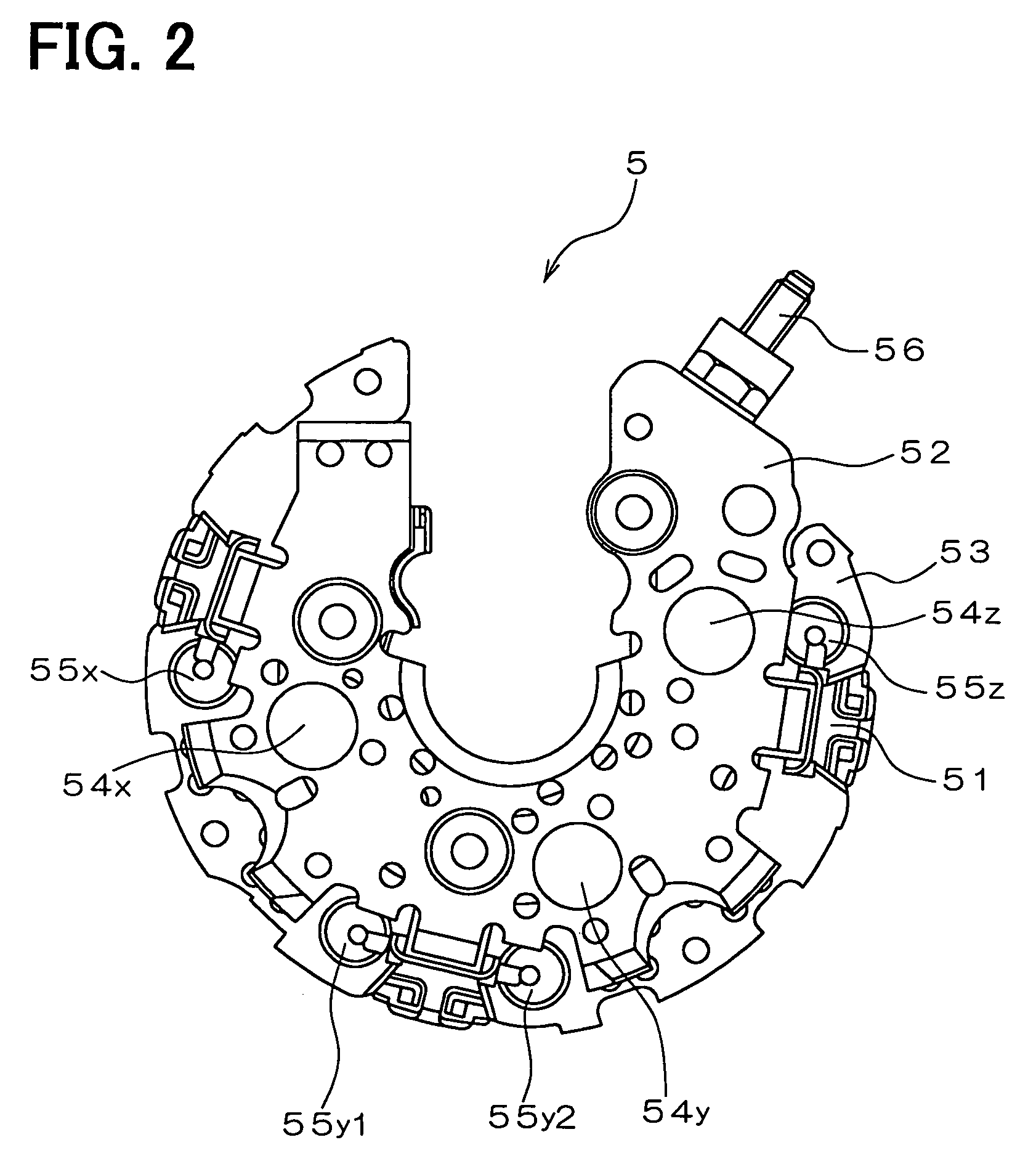 AC generator for vehicle having rectifying unit