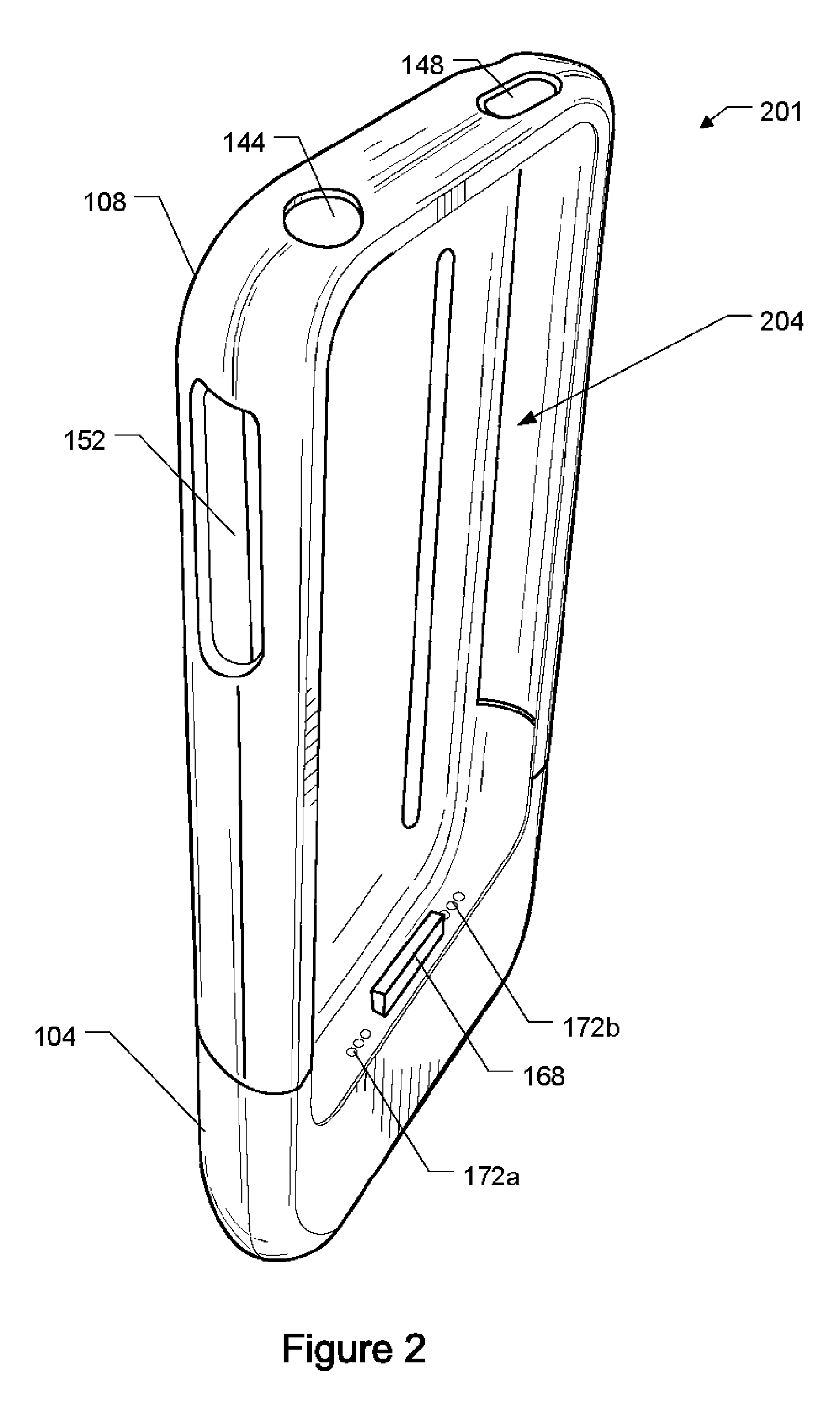 Portable electronic device case with battery