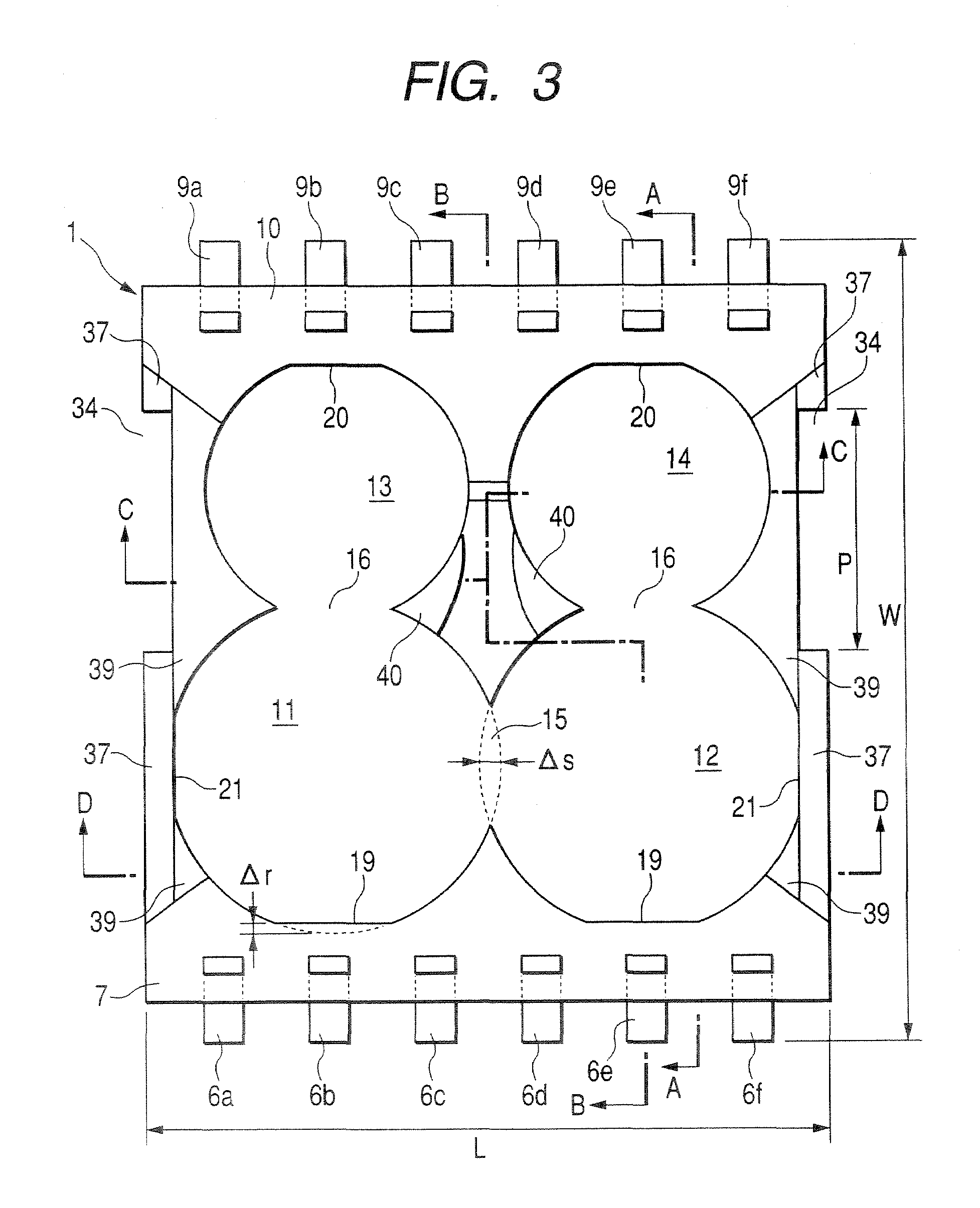 Package for parts for LAN and pulse transformer module for LAN