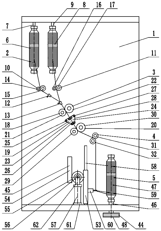 Spinning device for covering yarn