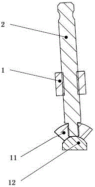 Y-type rapid positioning device for measuring center position of railway track