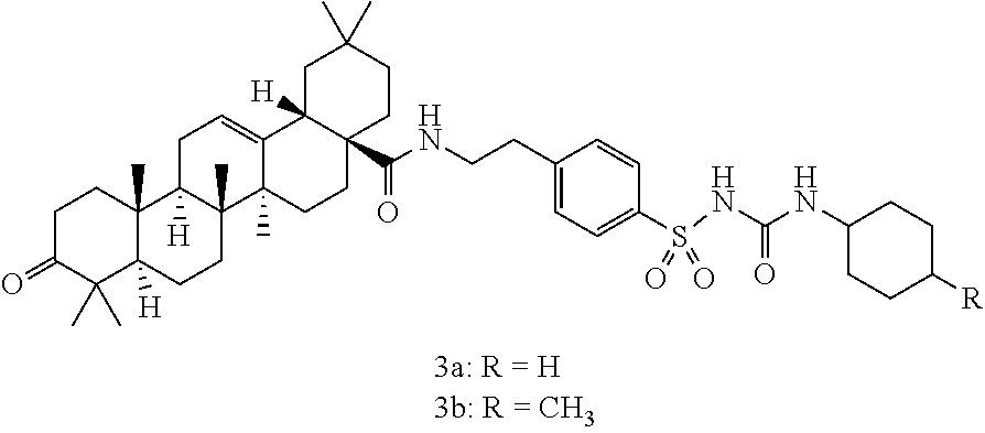 Sulfonylurea derivatives of oleanolic acid