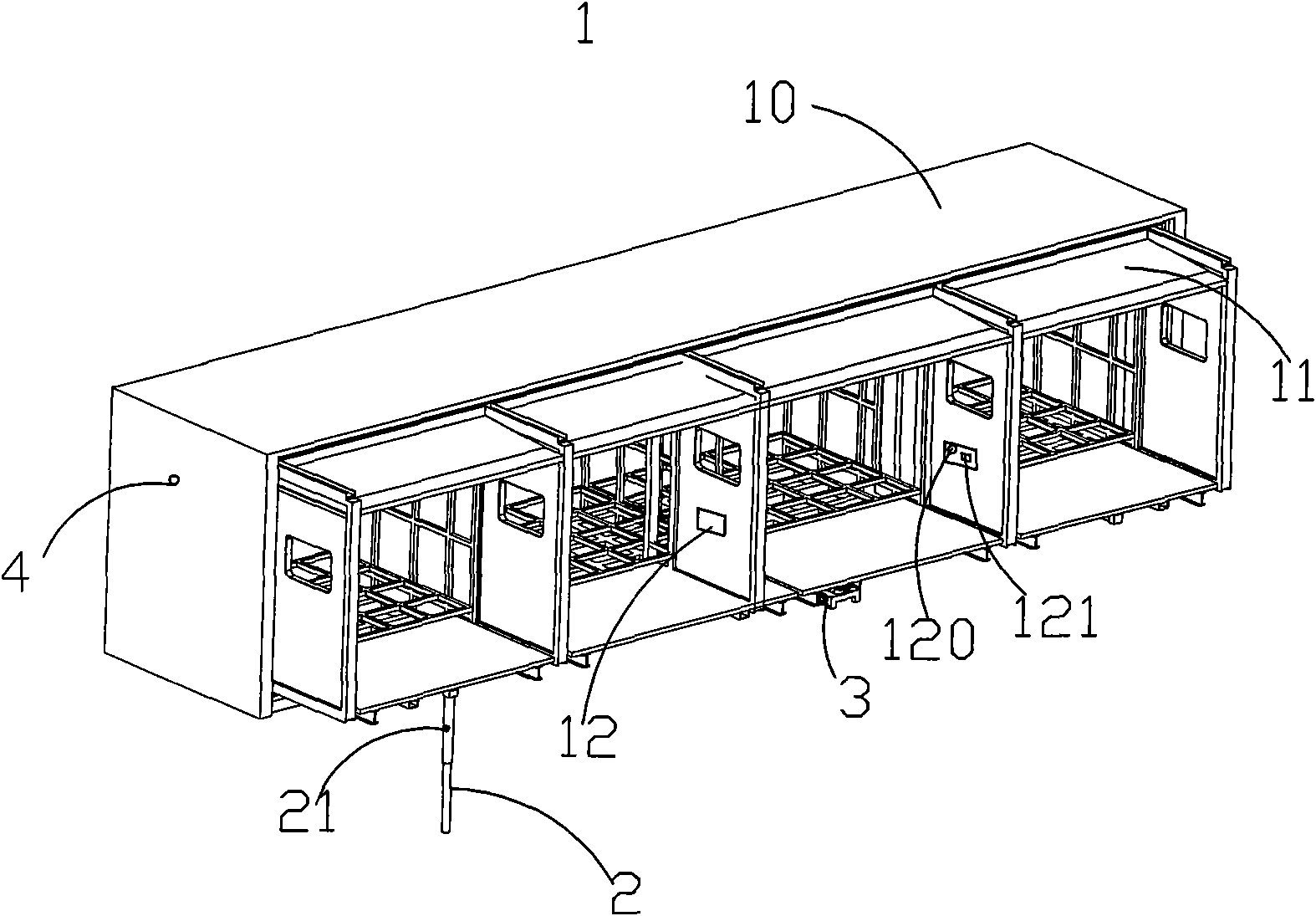 Container-type medical testing box body with mistake-proofing system