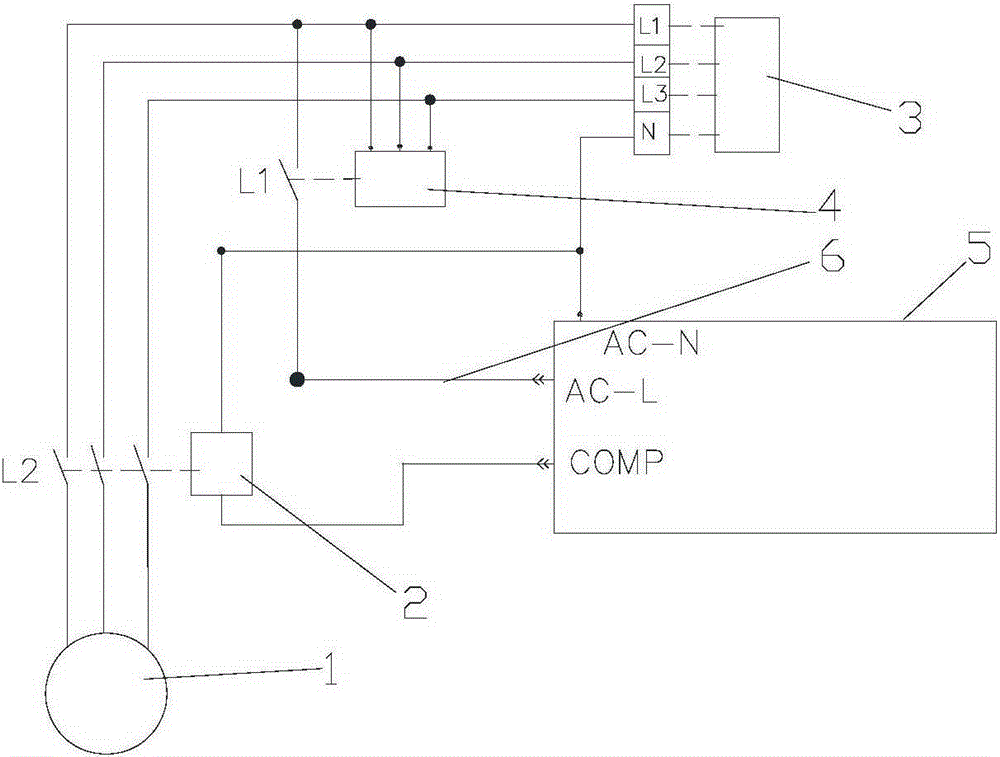 Three-phase unit control circuit and reverse phase protection state detection method thereof