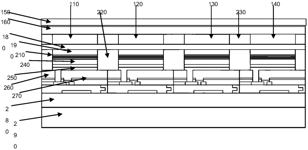 Flexible and active color semiconductor light-emitting display module and flexible display screen