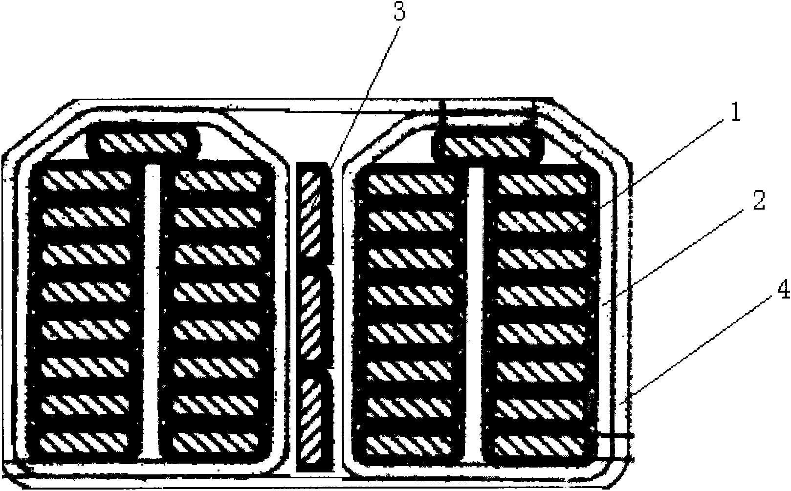 Shield conversion lead of parallel composite strip