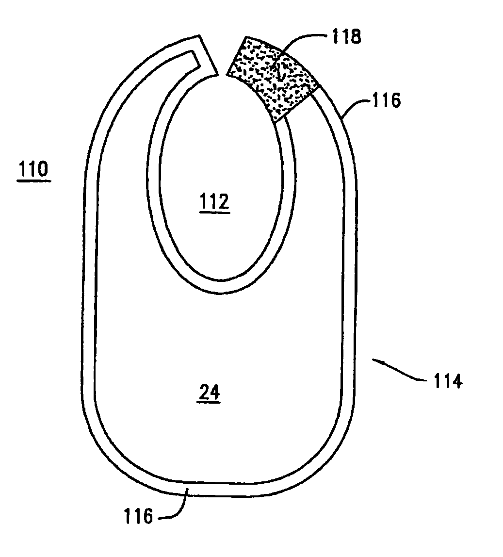 Highly absorbent/quick drying bib