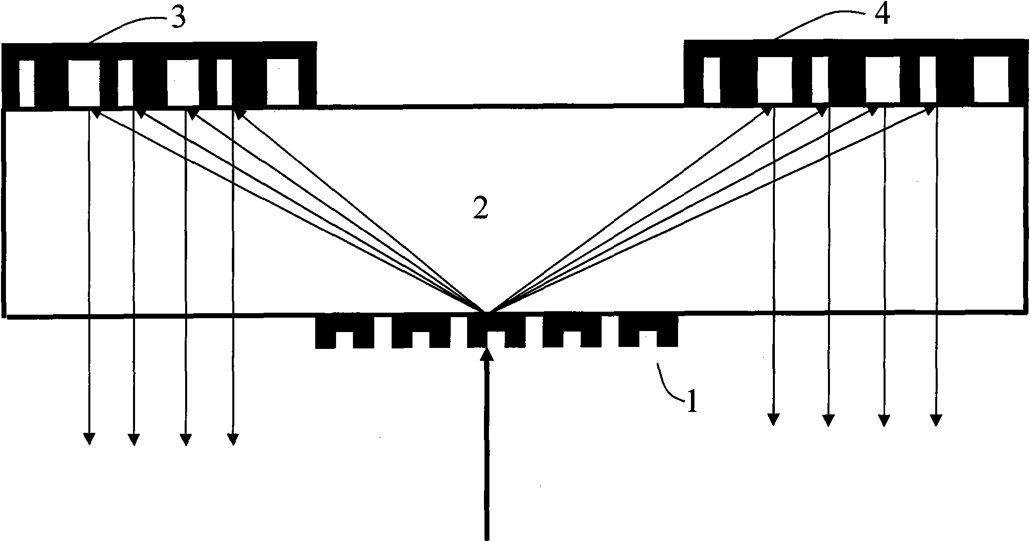 Subwavelength binary diffraction grating-based wavelength separator