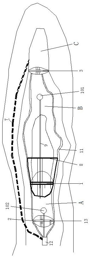 A zero-discharge tailings pool system and implementation method