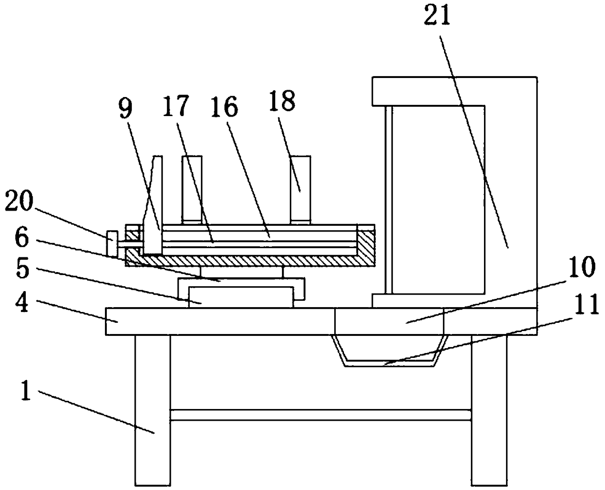 Shell cutting device with convenient cut object fixing function for production of electronic products