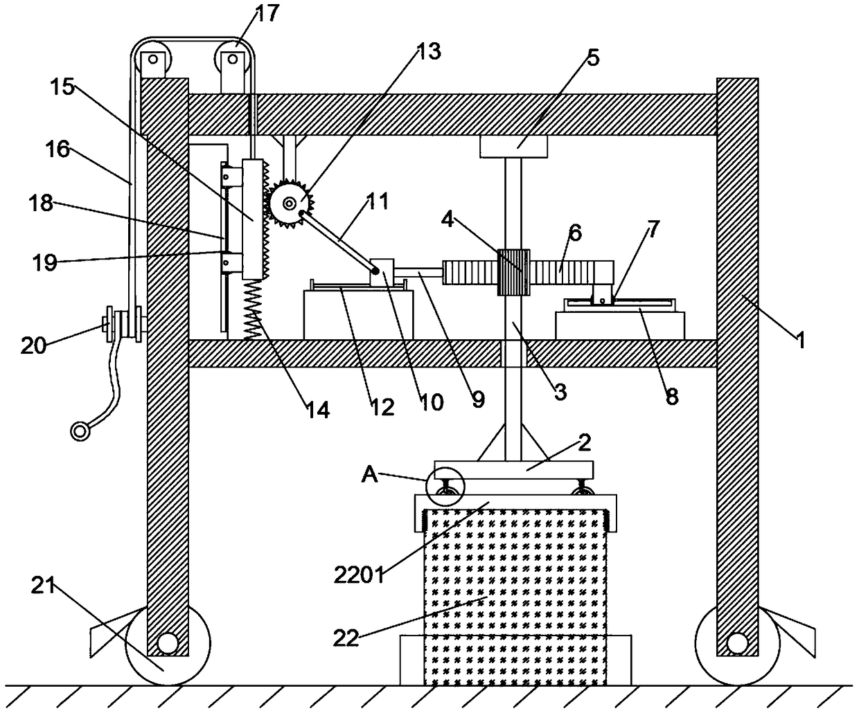 Safety auxiliary cover unscrewing device for paint buckets for automobile accessory spraying