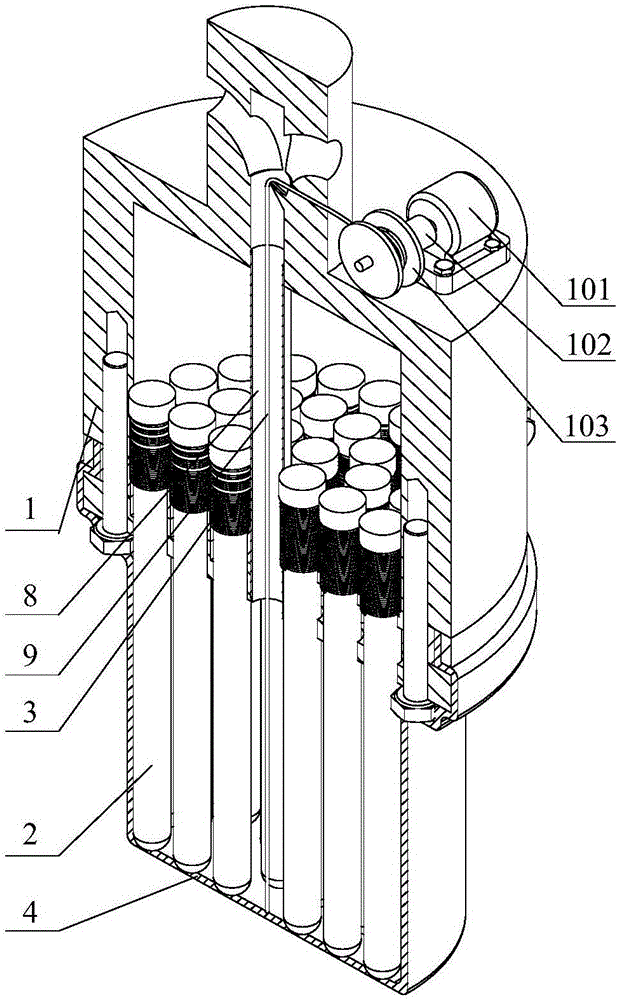 Negative-pressure auxiliary rod cluster-provided self-adaptive robot hand device