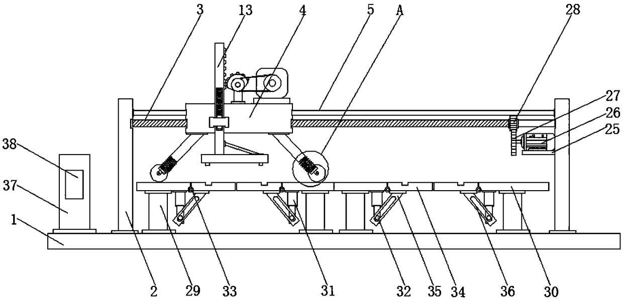 Carton crimping device for logistics packaging