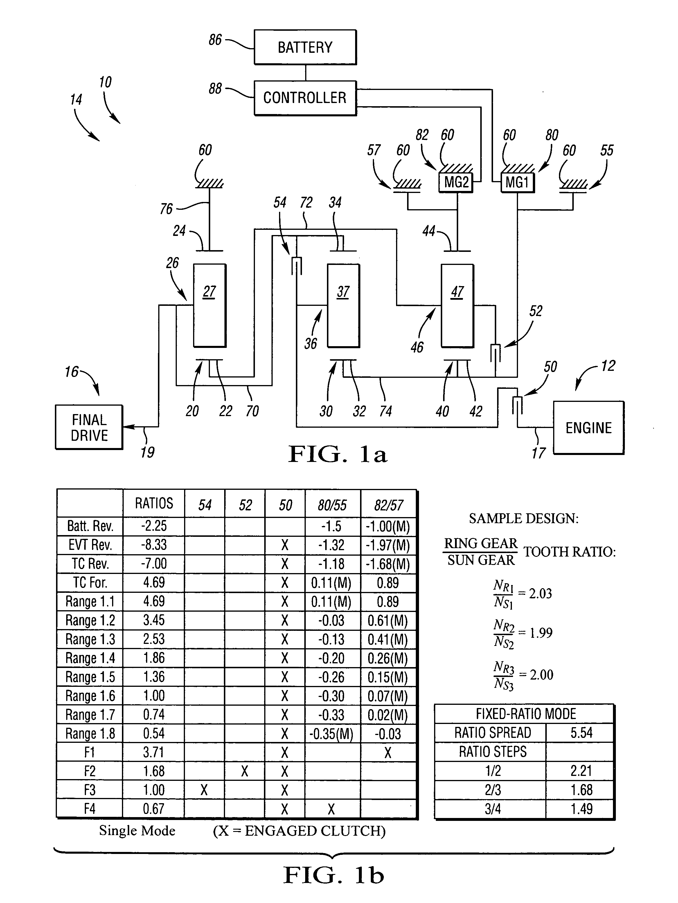 Electrically variable transmission having three planetary gear sets, a stationary member, three fixed interconnections and clutched input