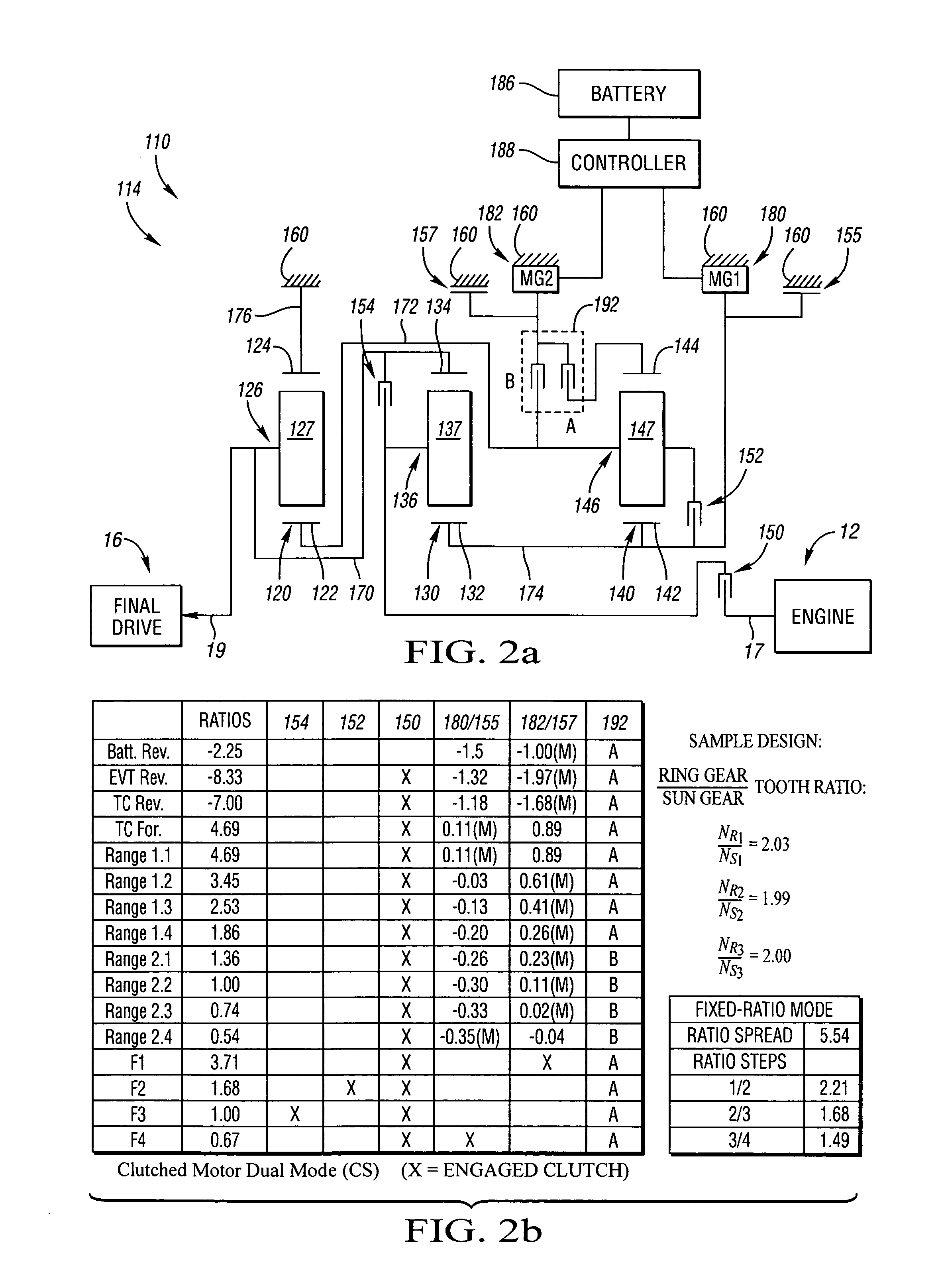 Electrically variable transmission having three planetary gear sets, a stationary member, three fixed interconnections and clutched input