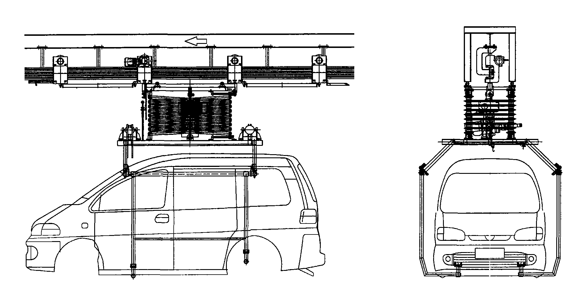 Dual-track self-traveling trolley mechanism