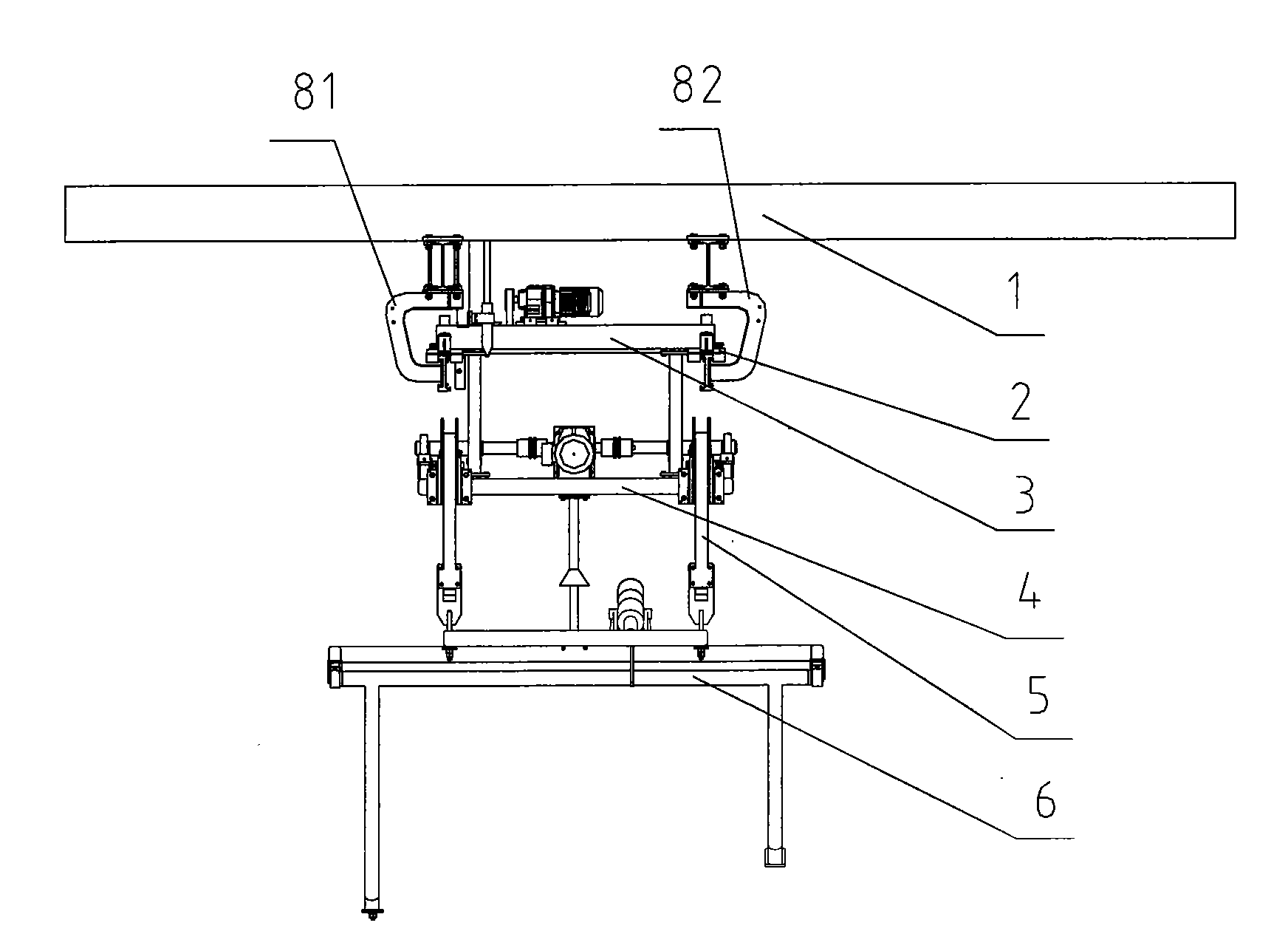 Dual-track self-traveling trolley mechanism